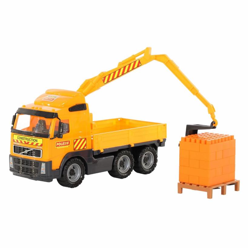 "Volvo", autocar cu macara și manipulator + constructor "Super-Mix" - 30 de elemente pe palet (Polesie) art. 8800
450x190x260 mm