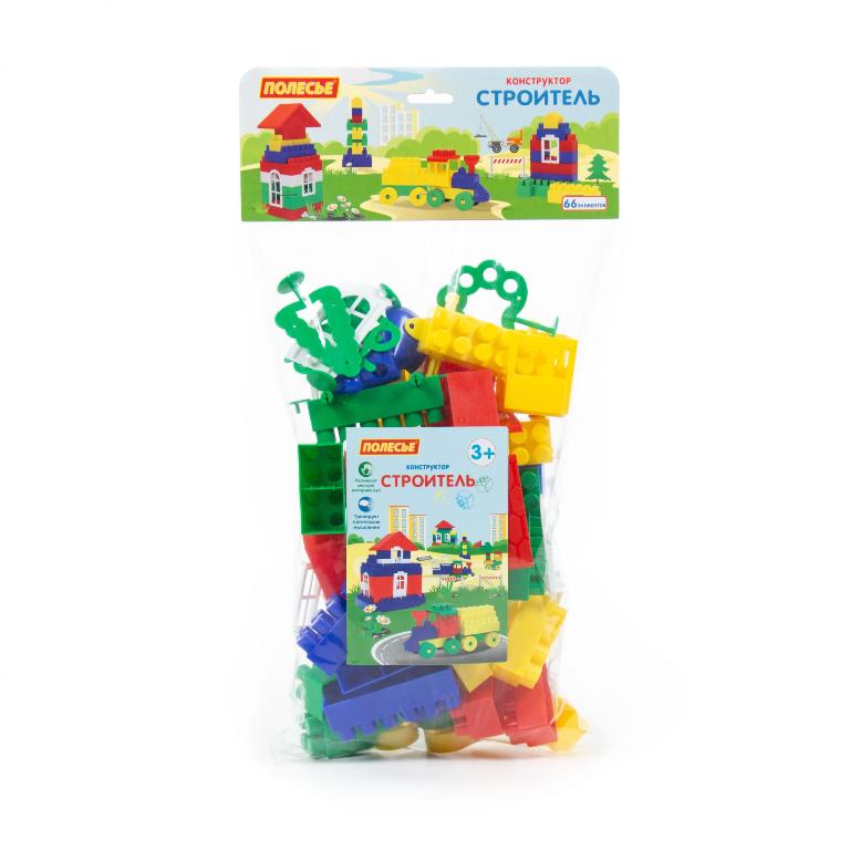 Set de construcție "Constructor" (Mic, 66 piese) (în sac) (Polesie) art. 0590