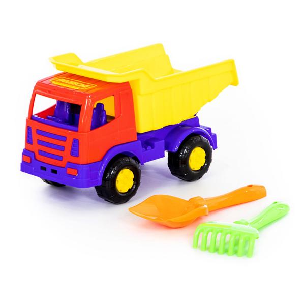 Autocamion basculant + lopățică nr. 5, greblă nr. 5 (Polesie) art. 9066