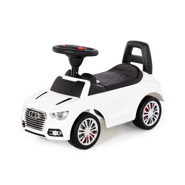 Каталка-автомобиль "SuperCar" №2 со звуковым сигналом (белая)(Полесье) арт.84552