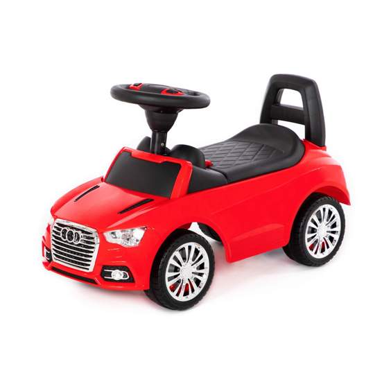 Каталка-автомобиль "SuperCar" №2 со звуковым сигналом (красная)(Полесье) арт.84545