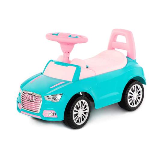 Каталка-автомобиль "SuperCar" №2 со звуковым сигналом (бирюзовая)(Полесье) арт.84576