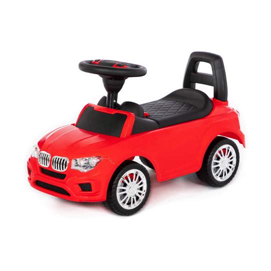 Каталка-автомобиль "SuperCar" №5 со звуковым сигналом (красная)(Полесье) арт.84583
