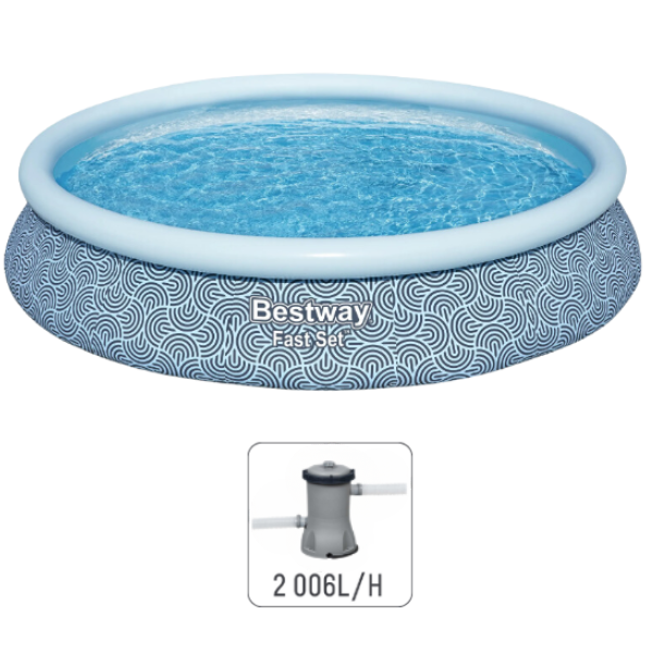 Bestway Piscină gonflabilă Fast Set cu pompă de filtrare, 396х84 cm, 7340 L, 57376BW