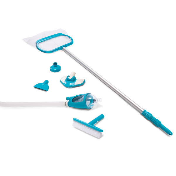 INTEX Set de curățare „Deluxe” pentru piscină: mâner telescopic 279 cm, plasă, aspirator, perie, furtun, 28003