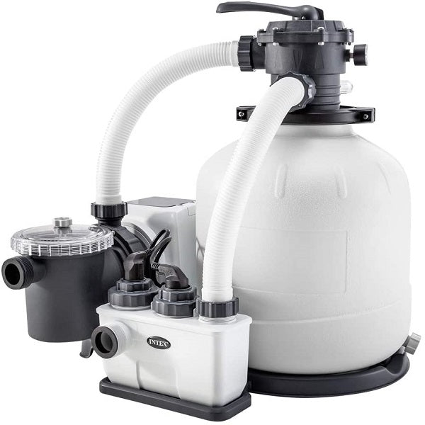 INTEX Pompă de filtrare cu nisip și generator de clor „Krystal Clear QX2600”, rezervor de nisip 55 kg, capacitate 10000 l/oră, 26680