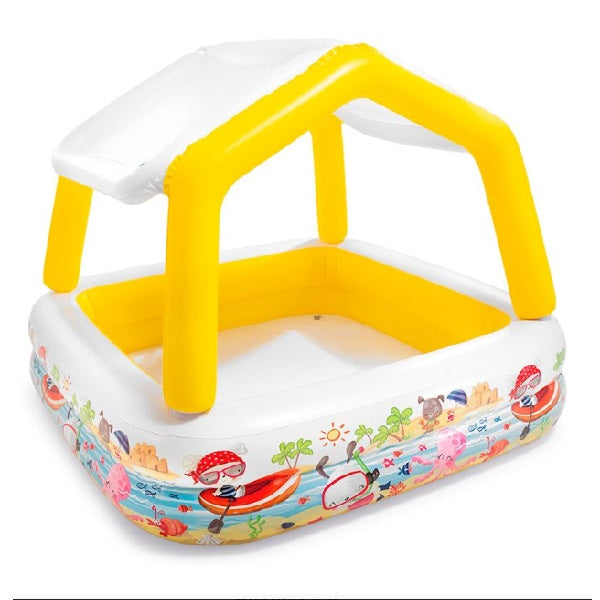 INTEX Piscină gonflabilă pentru copii cu baldachin 157x157x122 cm, 295 L, art.57470