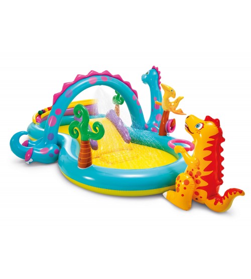 Centru de joacă gonflabil cu piscină „Planeta Dinozaurilor” (333x229x112 cm), Art. 57135