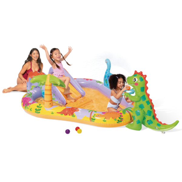 INTEX Centru de joacă gonflabil „Dino Park”, 201 x 157 x 69 cm, până la 54 kg, 159l, 56139