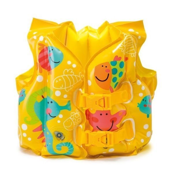 Жилет надувной для плавания INTEX "Tropical Friends", 41x30 см, 3-5 лет
 арт.59661