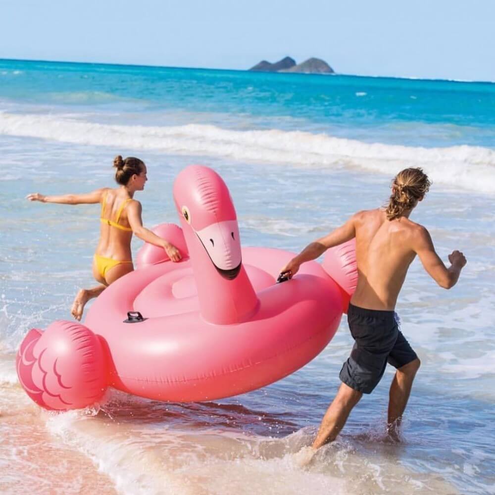 Colac gonflabil „Flamingo roz mare”, 203x196x124 cm, Art. 57288
