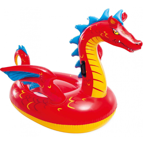 INTEX Plută-saltea gonflabilă “Dragon mistic” cu mânere, 198×173 cm, până la 40 kg, 3+, art.57577