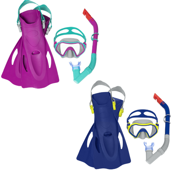 Bestway Set de înot (labe, mască, snorkel), 7+, 2 culori, 25046BW