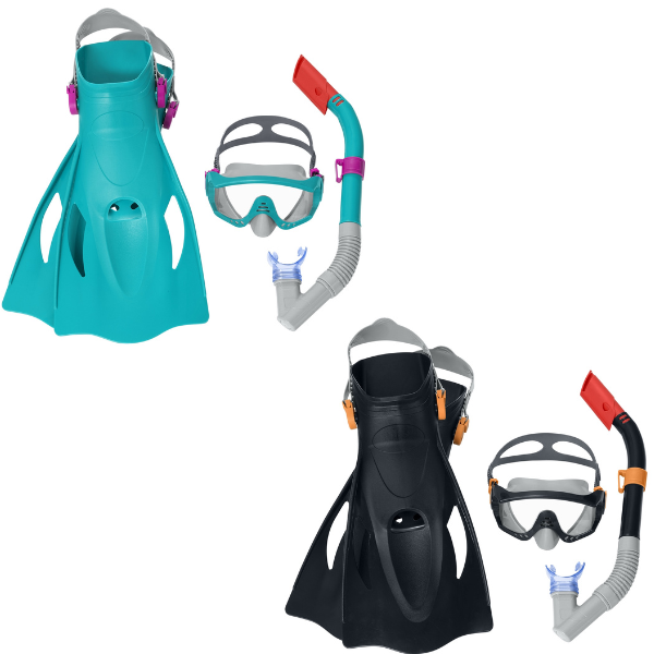 Bestway Set de înot (labe, mască, snorkel), 14+, 2 culori, art.25020BW