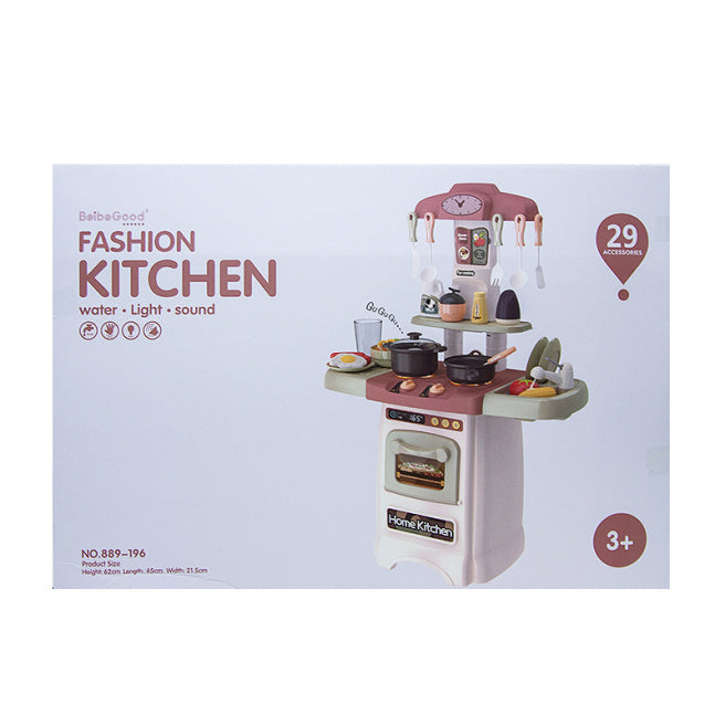 Игровой набор "Домашняя кухня" со светом и звуком (29 предметов), код 632005