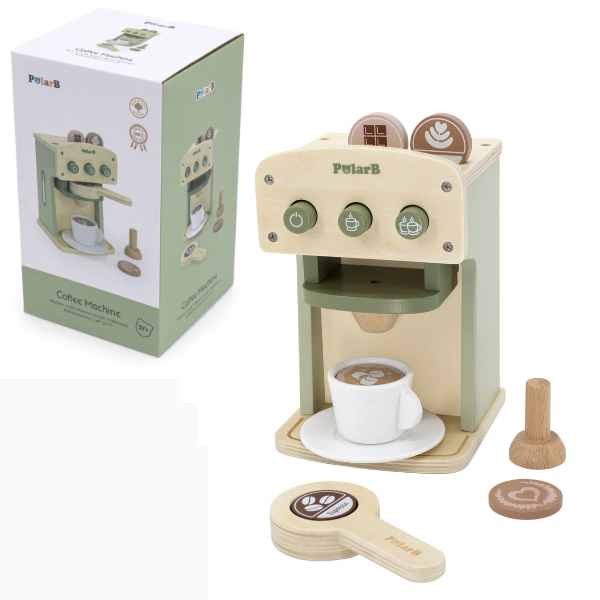 Set de joaca din lemn „Mașină de cafea cu accesorii.”, art.44216