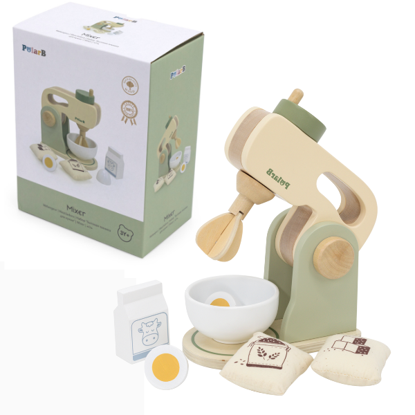 Set de joaca din lemn „Gătim cu mixerul”, 6 piese, art.44217