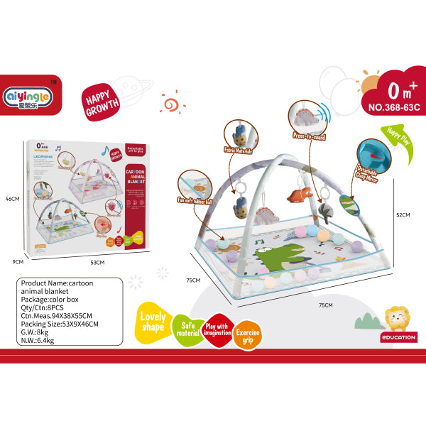 Covoras cu accesorii - Dino 007473, Elephant 007472