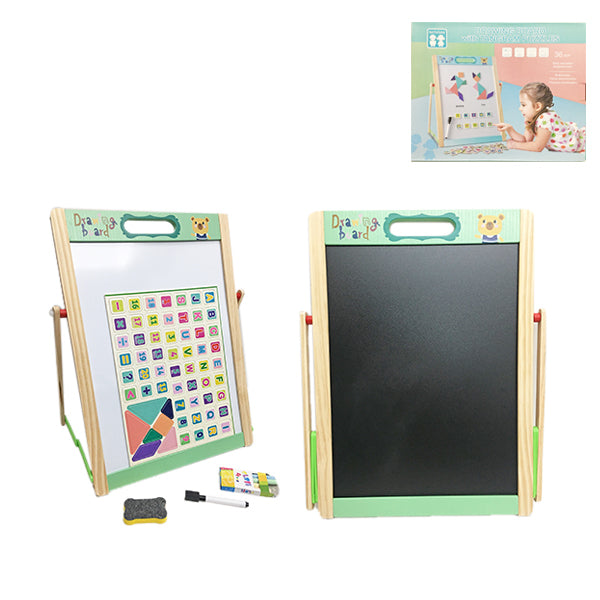 007359 Tabla magnetica din lemn cu accesorii 47,5x2,8x38,5 cm