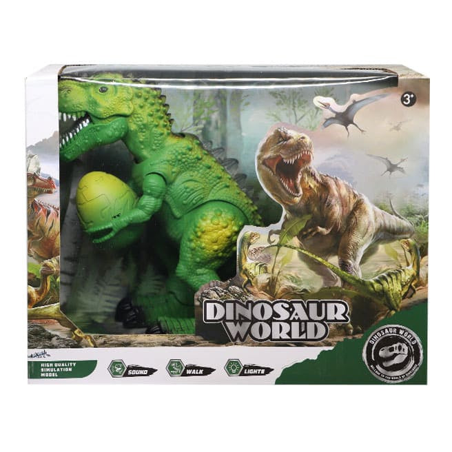 Tiranozaur interactivă cu sunet și lumină, verde, cod 871101
