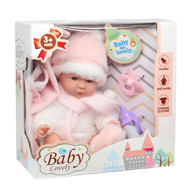 Păpușă cu haine de iarnă și accesorii, 30 cm, cod 844210