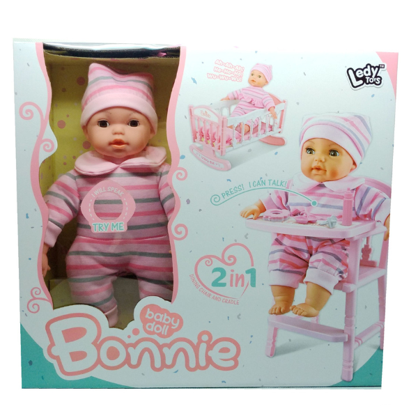 Păpușa vorbitoare Bonnie cu accesorii, 36 cm art. LD69003B