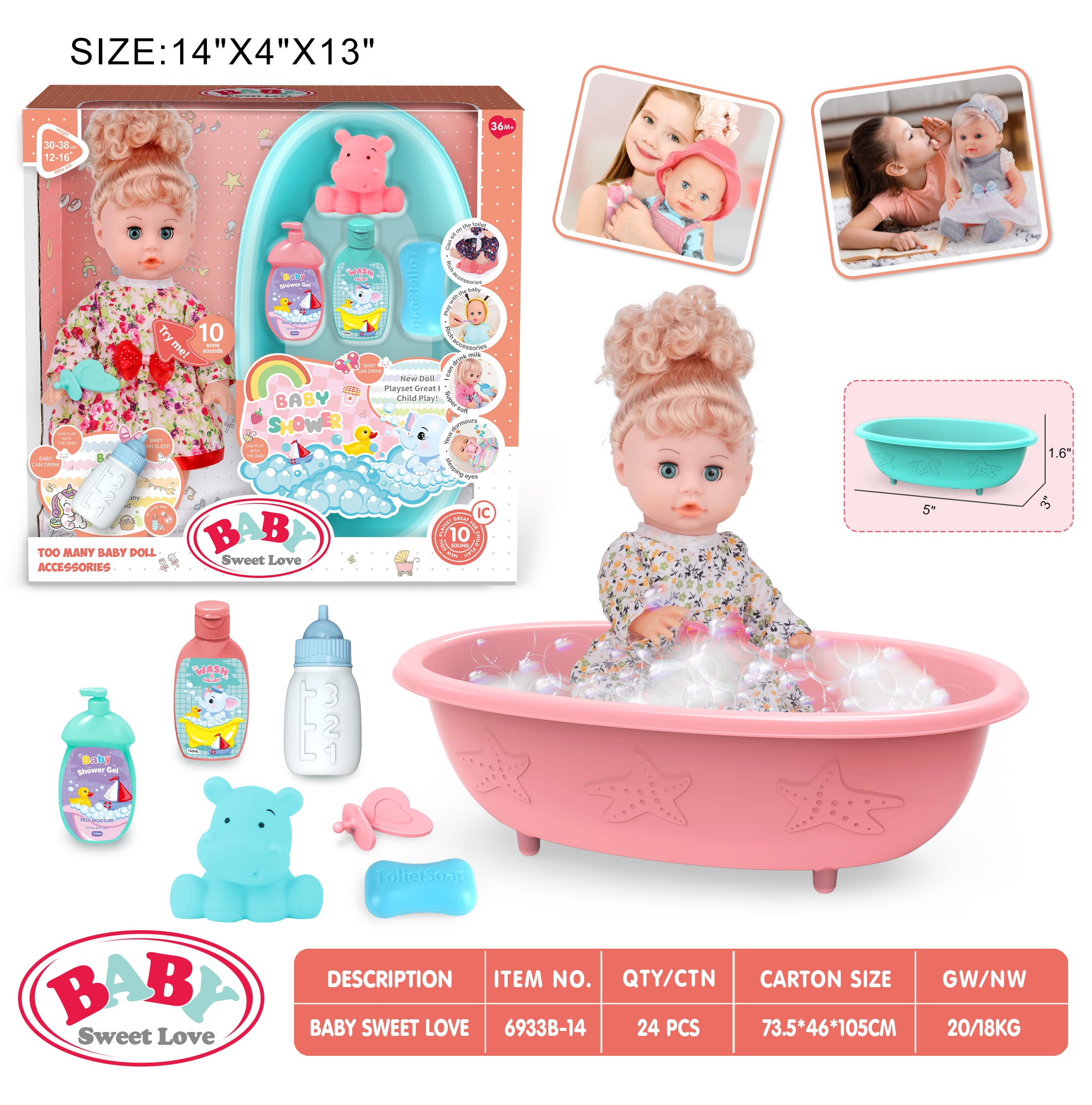006642 Set papusa cu functii cu cada