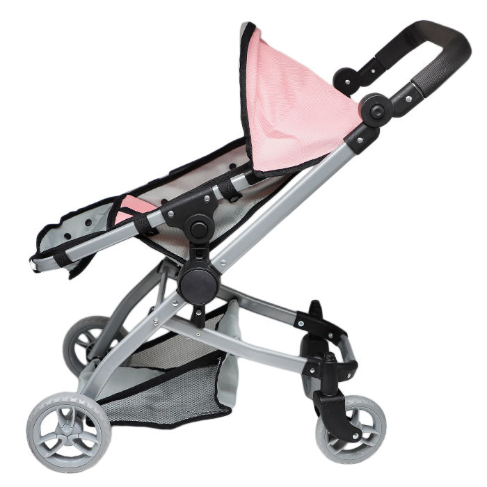 Cărucior pentru păpuși, culoare fucsia cu mâner negru, cod 832001