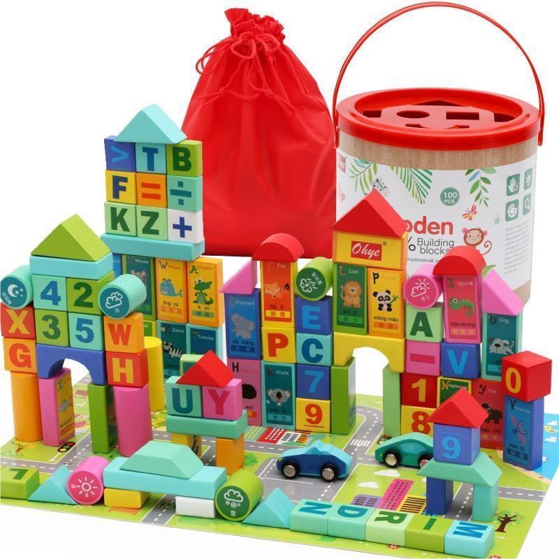 007928 Constructor din lemn 100pcs