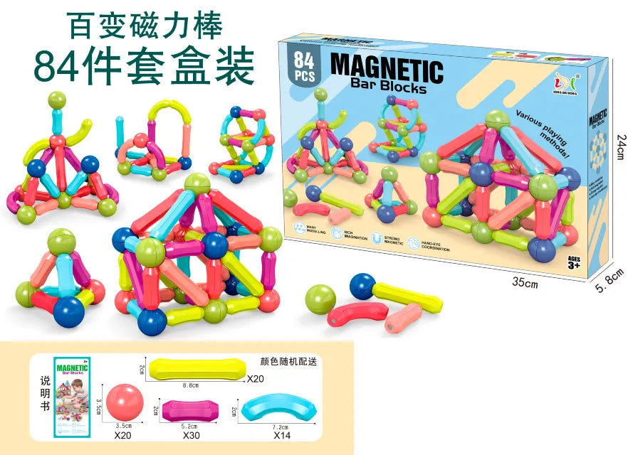 Constructor Magnetic Sticks 84 Piese 22828