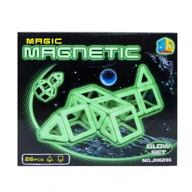 Constructor magnetic "Glow Set" (26 el.), cod 632079