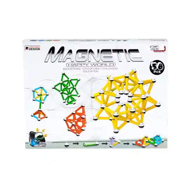 Set constructor magnetic 58 piese, cod 472007