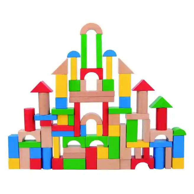 Constructor din lemn 100 bucăți, cod 57335