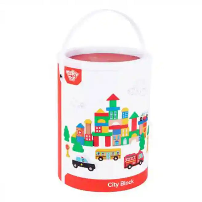 Constructor din lemn City 50 bucăți, cod 57337