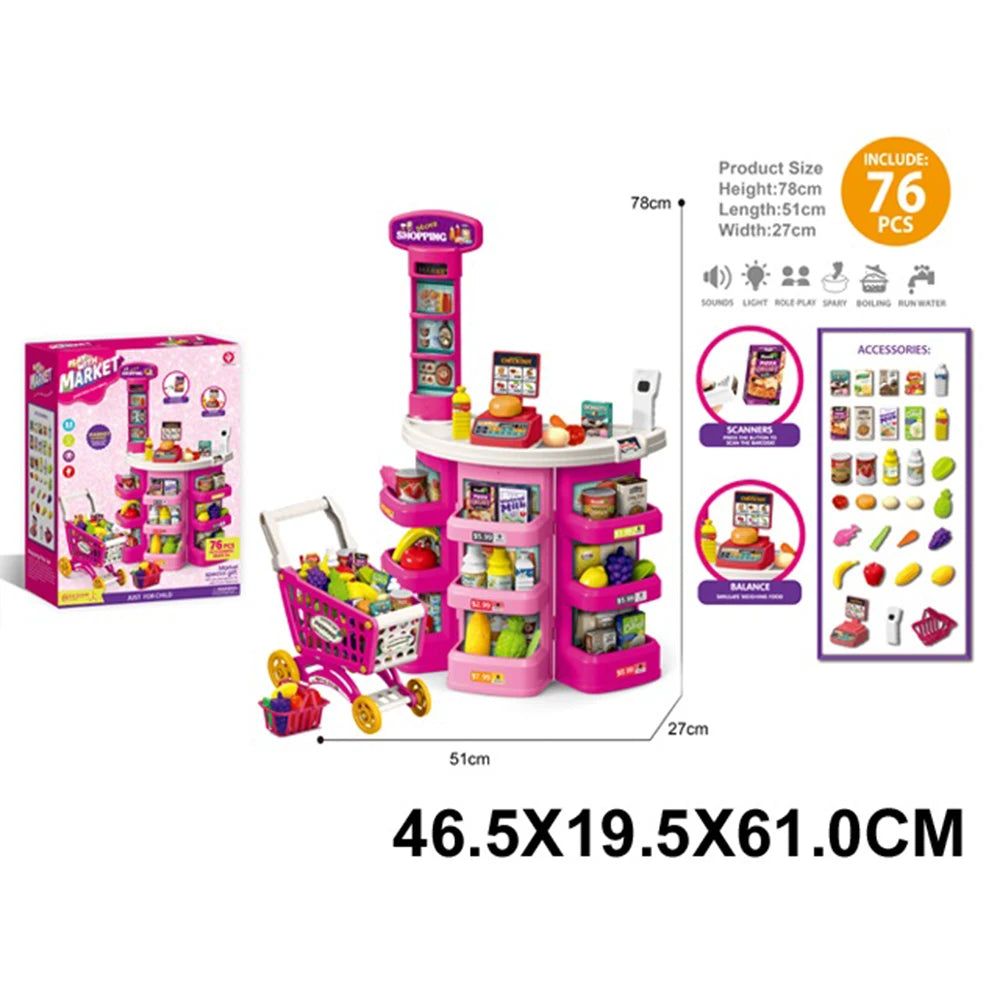 Supermarket in set cu accesorii,53774