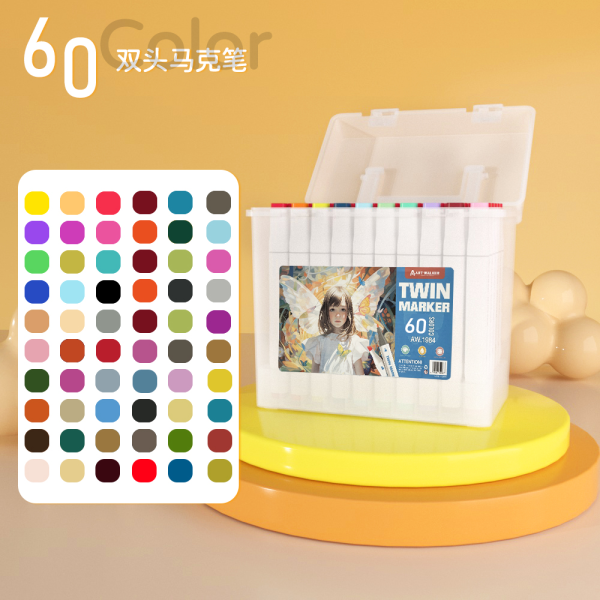 007337 Set markere in cutie 60cul.