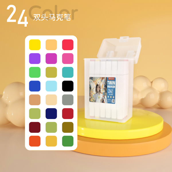 007334 Set markere in cutie 24cul.
