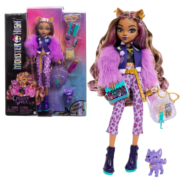 Set de joc Monster High „Clawdeen Wolf”, cu accesorii HRP65