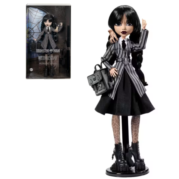 Set de joc Monster High X Wednesday în uniformă HXJ04