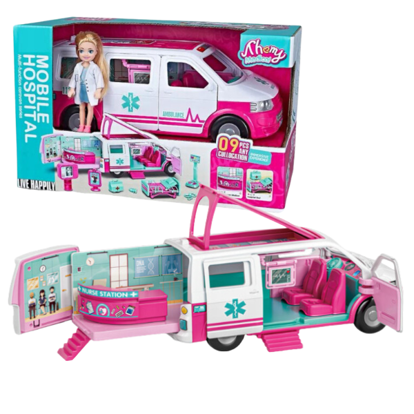Setul de joc „Clinică Mobilă” cu păpușă și accesorii 9045-4 (mg)