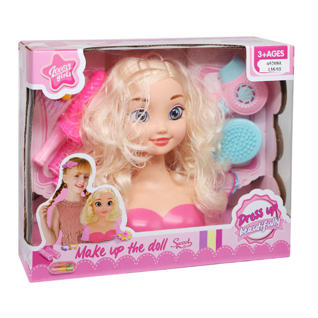 Manechin jucărie 45cm, cu uscător de păr și ondulator, cod 692080