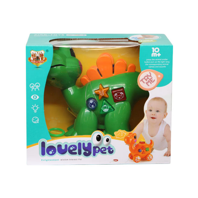 Игрушка Динозавр со светом и звуком, зелёная, код 880298