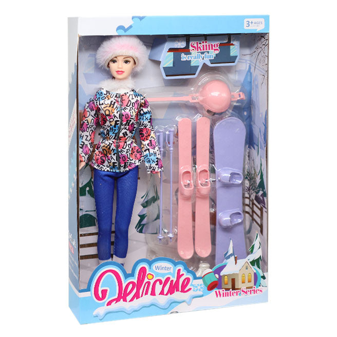Păpușă „Patinaj de iarnă”, cod 880282, 880281