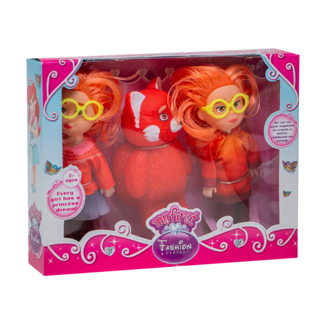 Игровой набор 2 куклы + животное, "Мой первый идеальный стиль", 15 см, код 562098