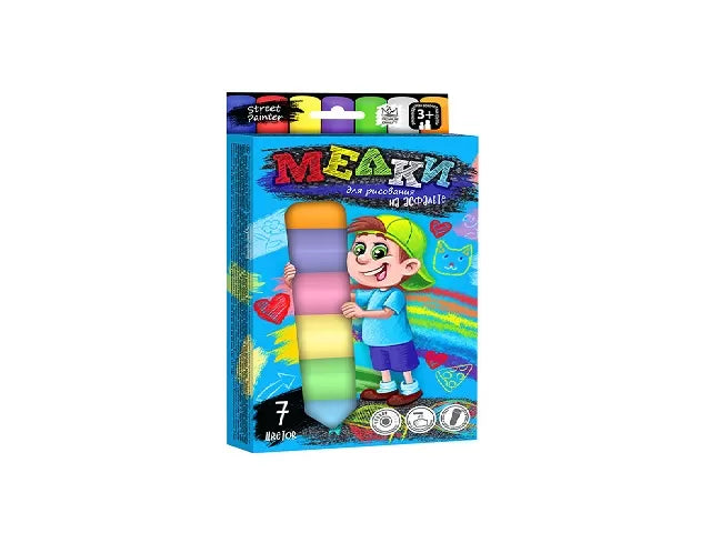 Creta pentru desen pe asfalt, MEGA 7 buc 22985