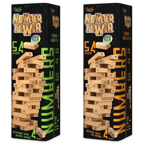 Настольная игра (ЧИСЛОВАЯ БАШНЯ) туба 23044