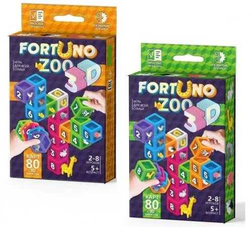 Настольная игра Фортуно 3D ЗООПАРК 35741