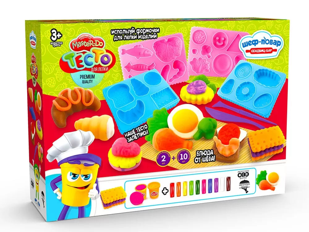 Set de creație Aluat pentru modelare MASTER DO Șef-povar. Senviș-bar 35768