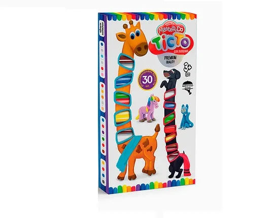 Set de creatie Aluat pentru modelare MASTER DO, 30 culori econom 35770