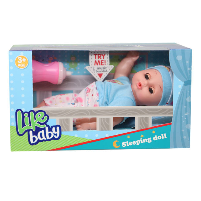 Păpușă bebeluș cu sticluță roz cod 902091, albă cod 909089